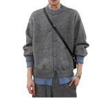 インナーリブ付きニットカーディガン