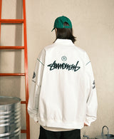 スクラッチレターロゴスポーツジャケット