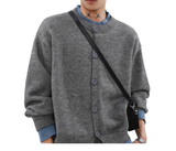 インナーリブ付きニットカーディガン