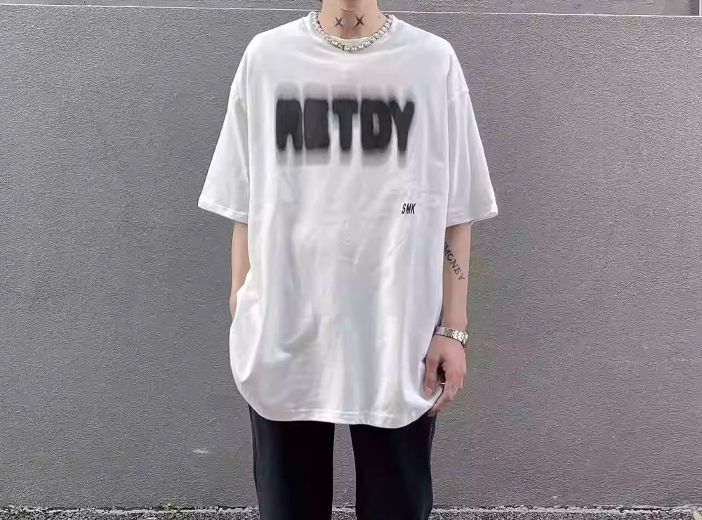 ラウンドネック プリント半袖Tシャツ – nuit