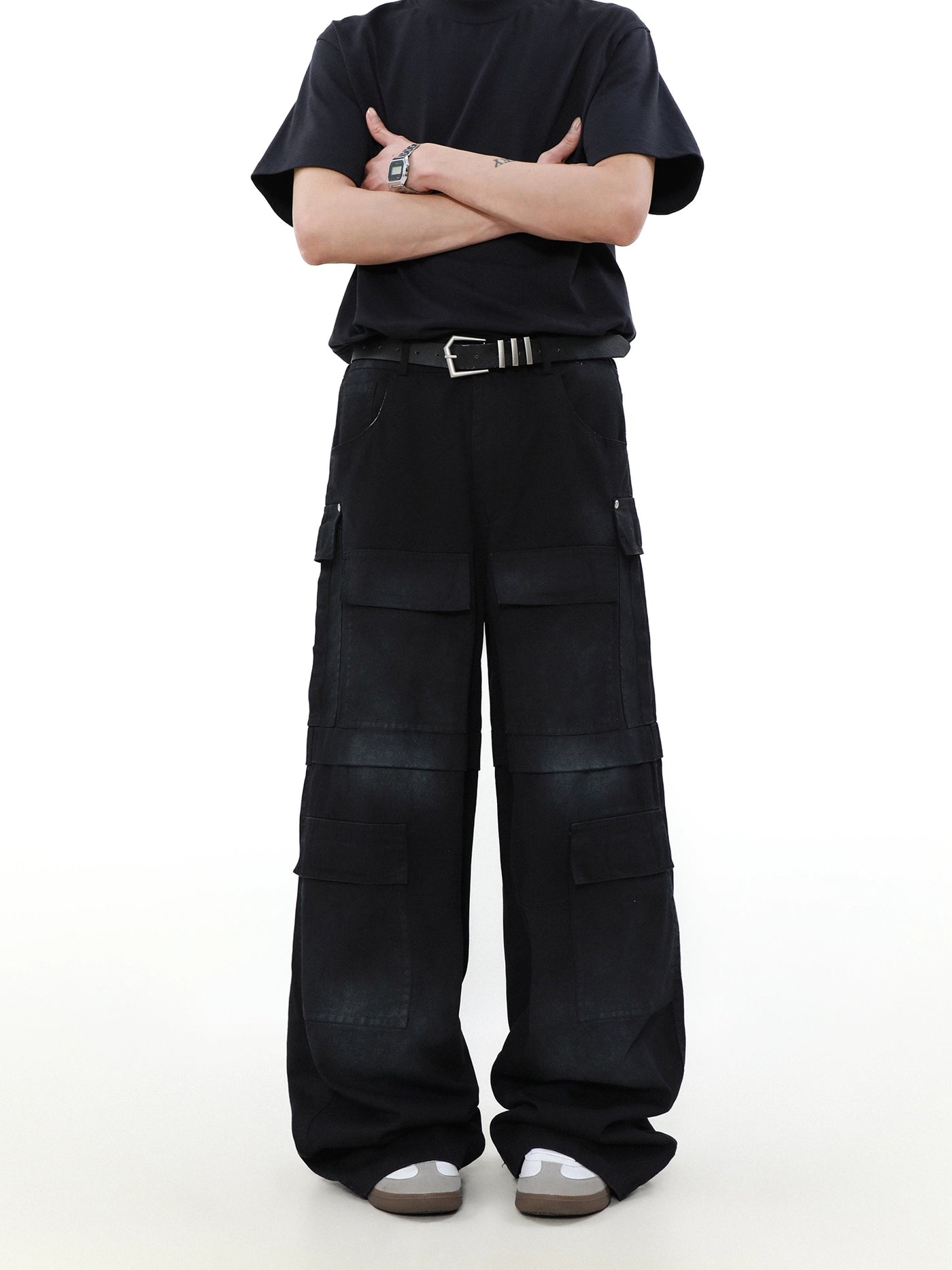 3色メンズ ハイストリート 大きなポケット ワイドレッグパンツ O1CN01x3OQUi1VQphlFh9Jm__24345