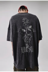 ローズエンブロイダリーTシャツ